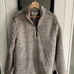 Men’s Sherpa Quarter-Zip Sweater - Grey